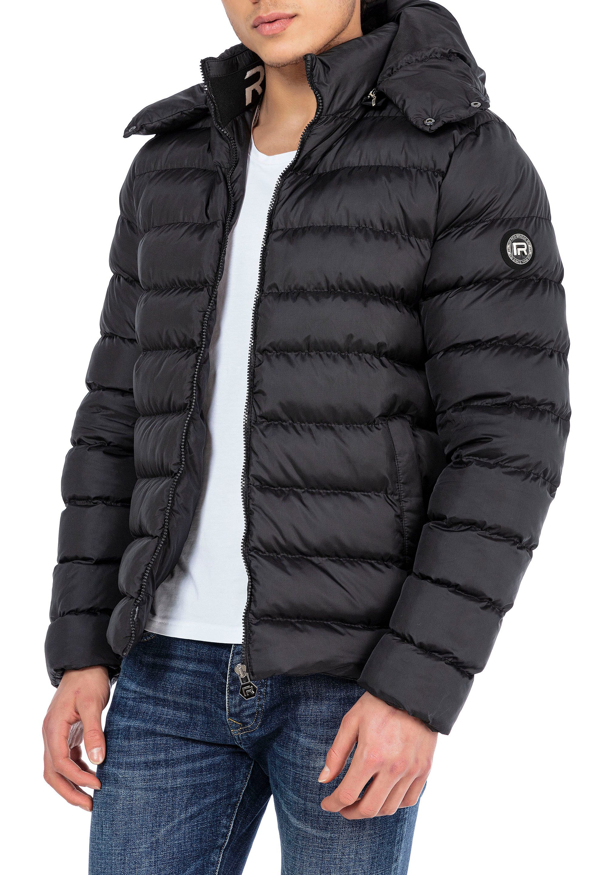 RedBridge Steppjacke mit abnehmbarer Kapuze - Dicke Steppjacke Abnehmbare Kapuze