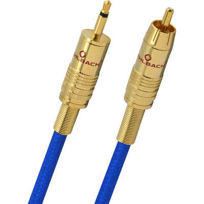 Oehlbach »NF 113 DI 150 - Digitales Audio-Cinchkabel, 3,5mm Klinke auf Cinch (hochwertiges S/PDIF Koaxialkabel, Mehrfach Schirmung, 75 Ohm) 1,50 m blau« Audio-Kabel, (150 cm)