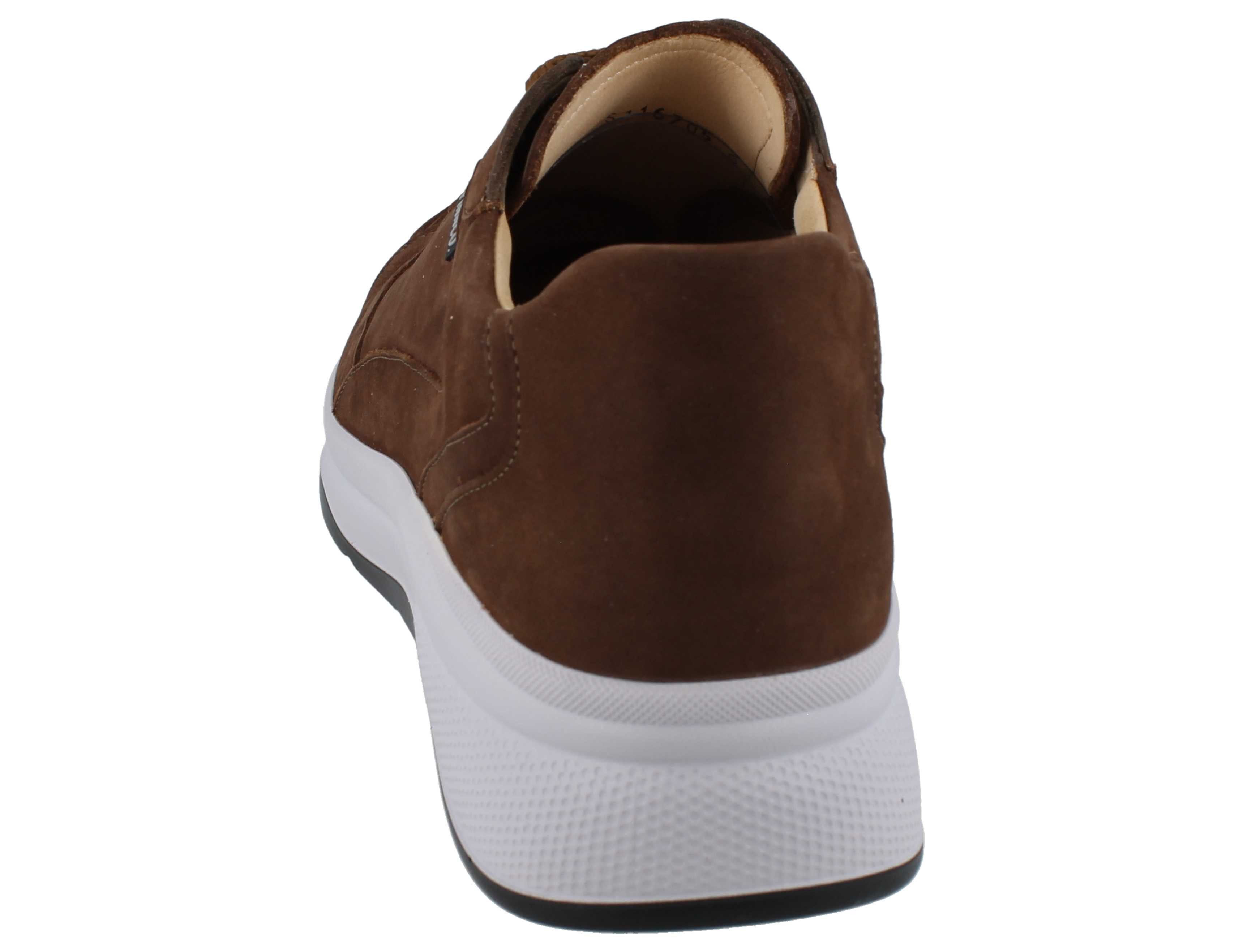Finn Comfort FINN COMFORT FINNCO Piccadilly Herren Halbschuhe braun nut Nubukleder Schnürschuh