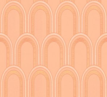 Architects Paper Vliestapete Architects Paper Arcade, Art Deco, orange, weiß