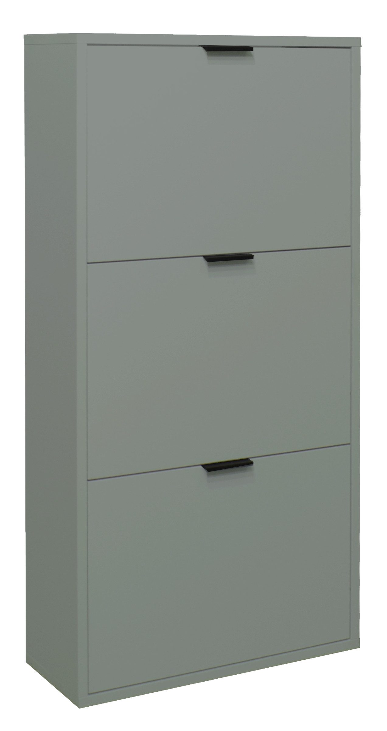 Mäusbacher Schuhkommode in pine green matt lack - 61x126x25cm (BxHxT)