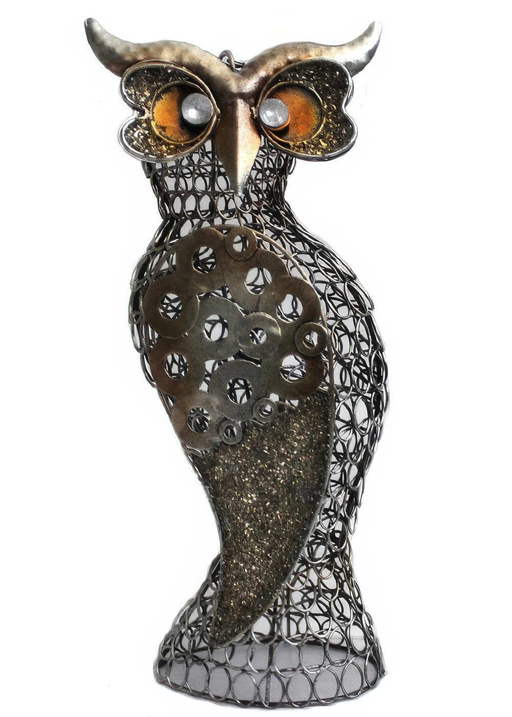 Yudu Dekofigur Eule Kunsthandwerk Dekoration Metallarbeit