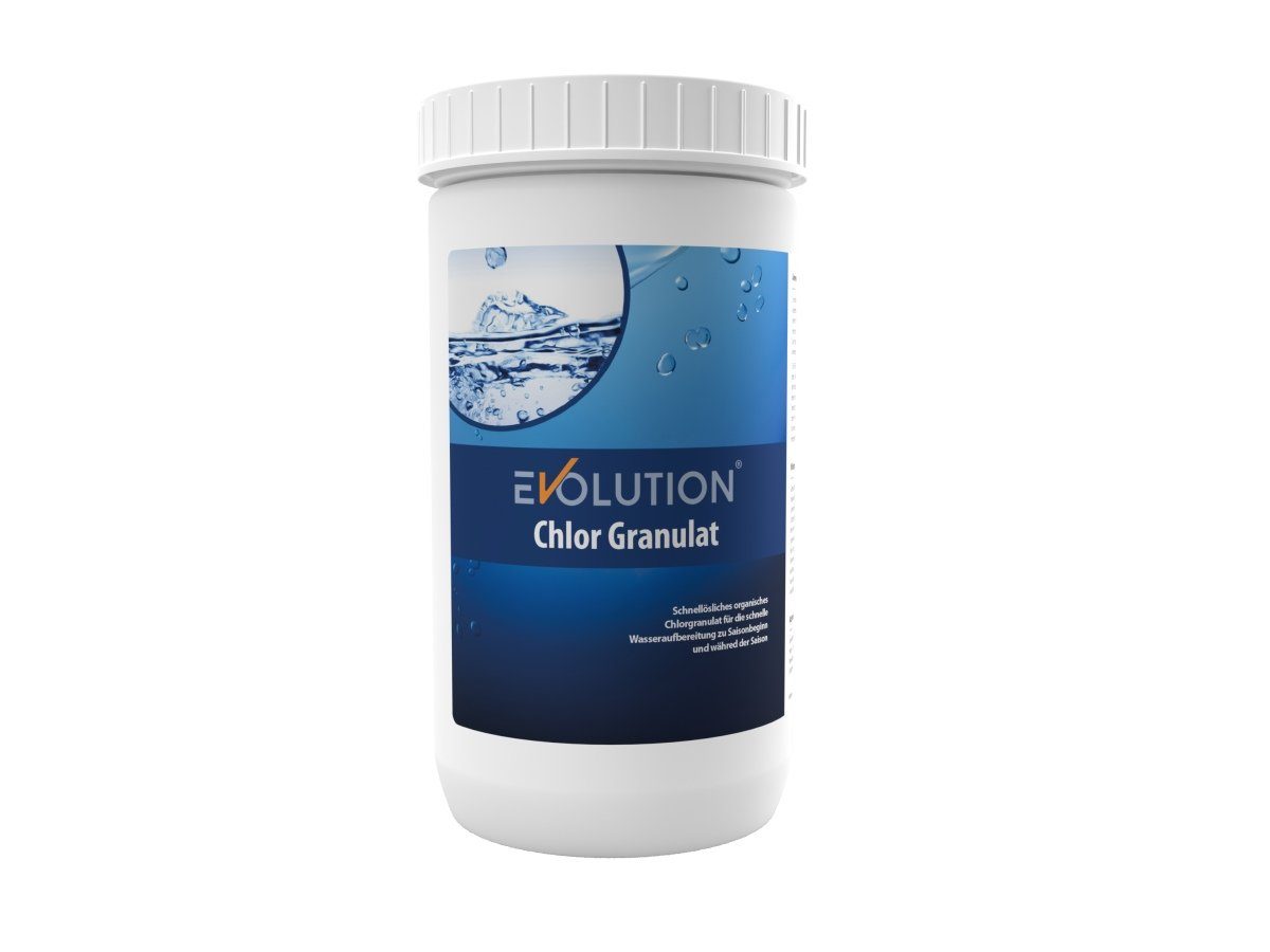 Poolpflege Evolution Chlor Granulat 1 kg schnelllöslich Stoß Desinfektion Schwimm