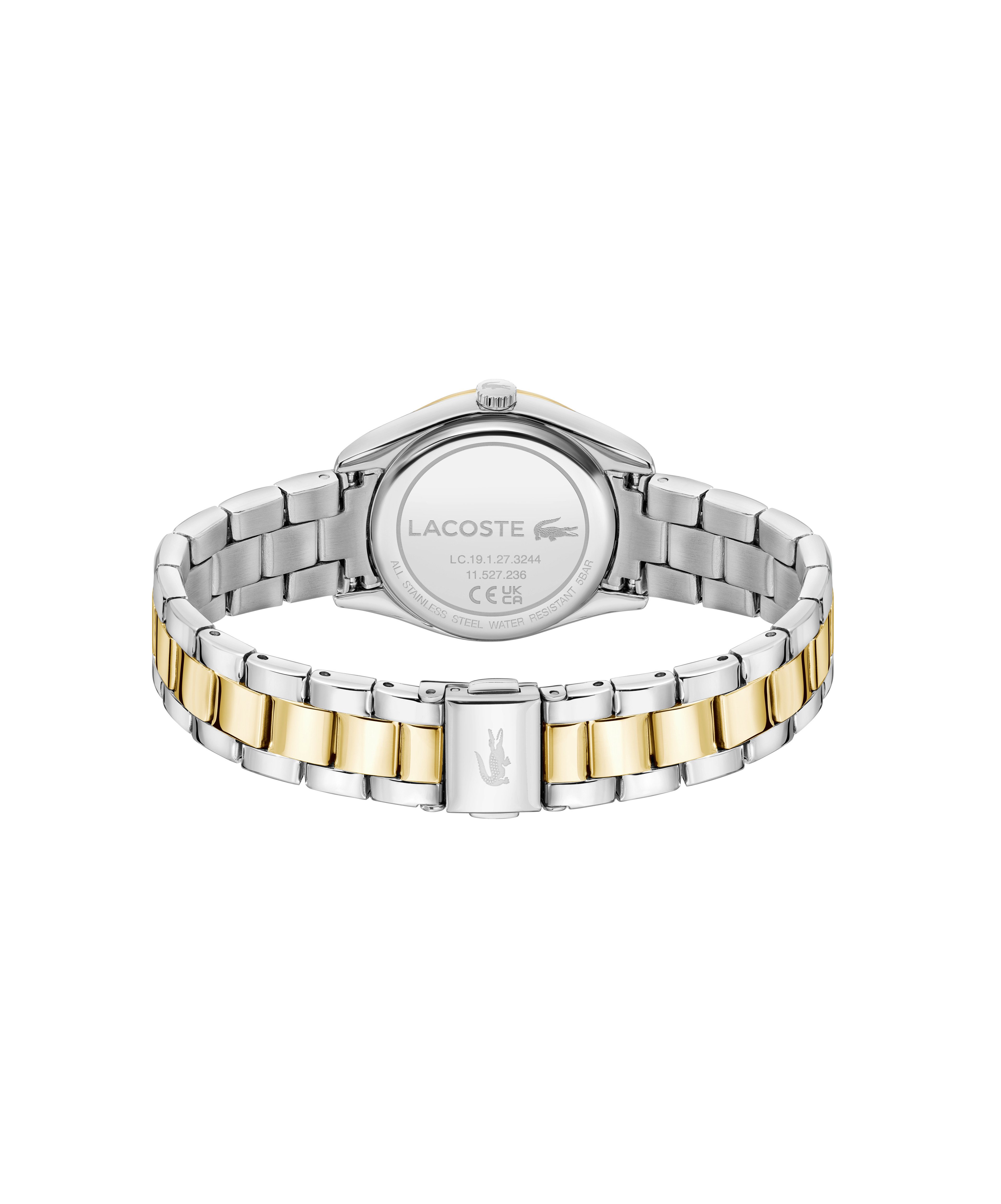 Lacoste Quarzuhr LACOSTE PARISIENNE 2001484, Armbanduhr, Damenuhr, Edelstahlarmband, analog, Glaskristalle