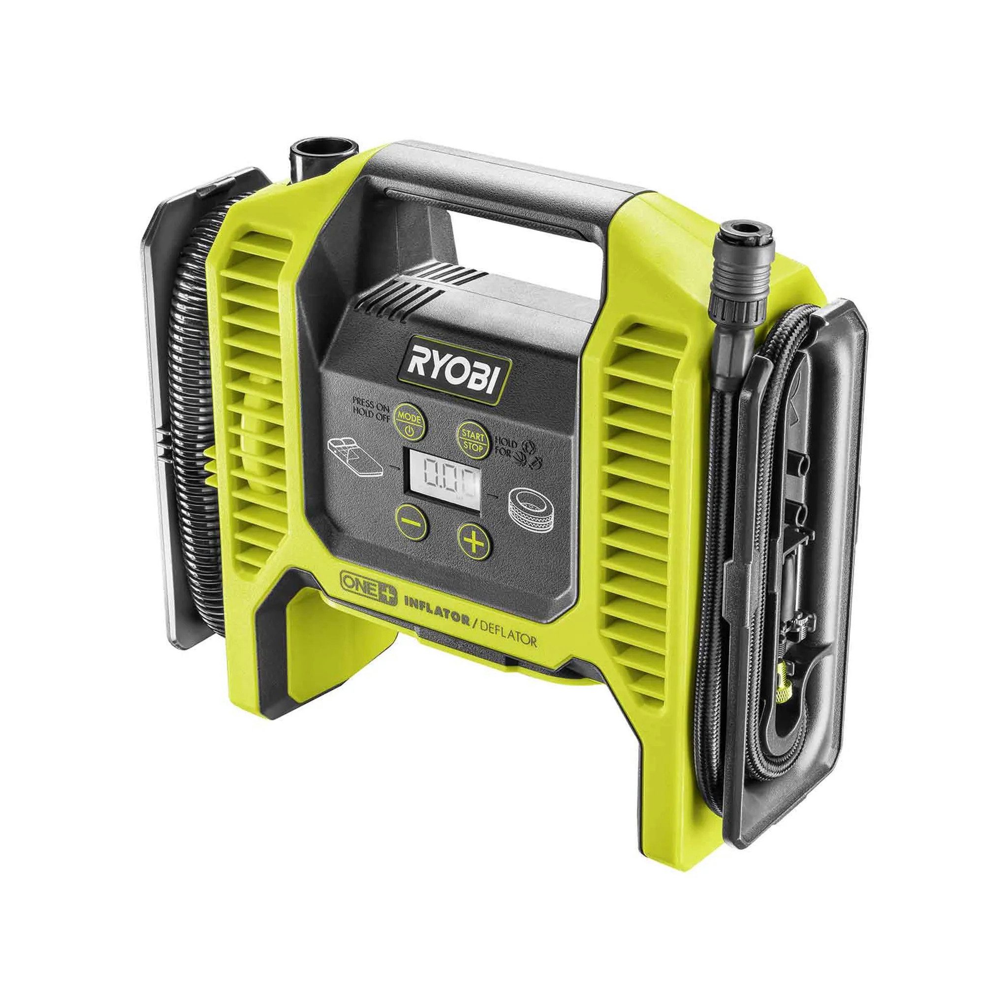 Ryobi Akku-Handkompressor Akku-Multi-Kompressor 10 bar, max. 10.3 bar, Kompressor mit Entlüftungsmodus für Ryobi 18V One+