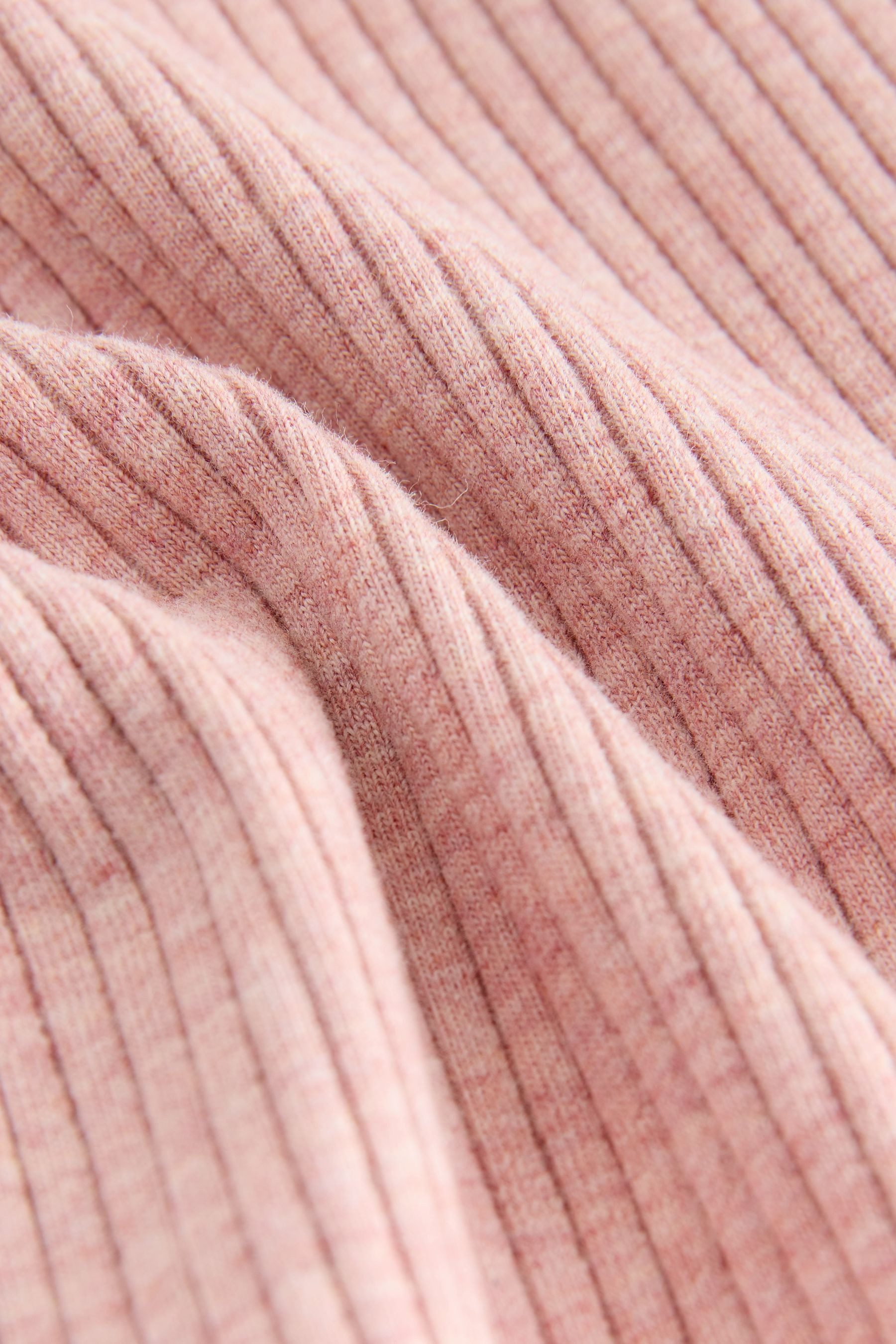 Next Langarmshirt & Leggings Gerippte Kapuzenstrickjacke und Leggings im Set (2-tlg) – Bild 3 von 5