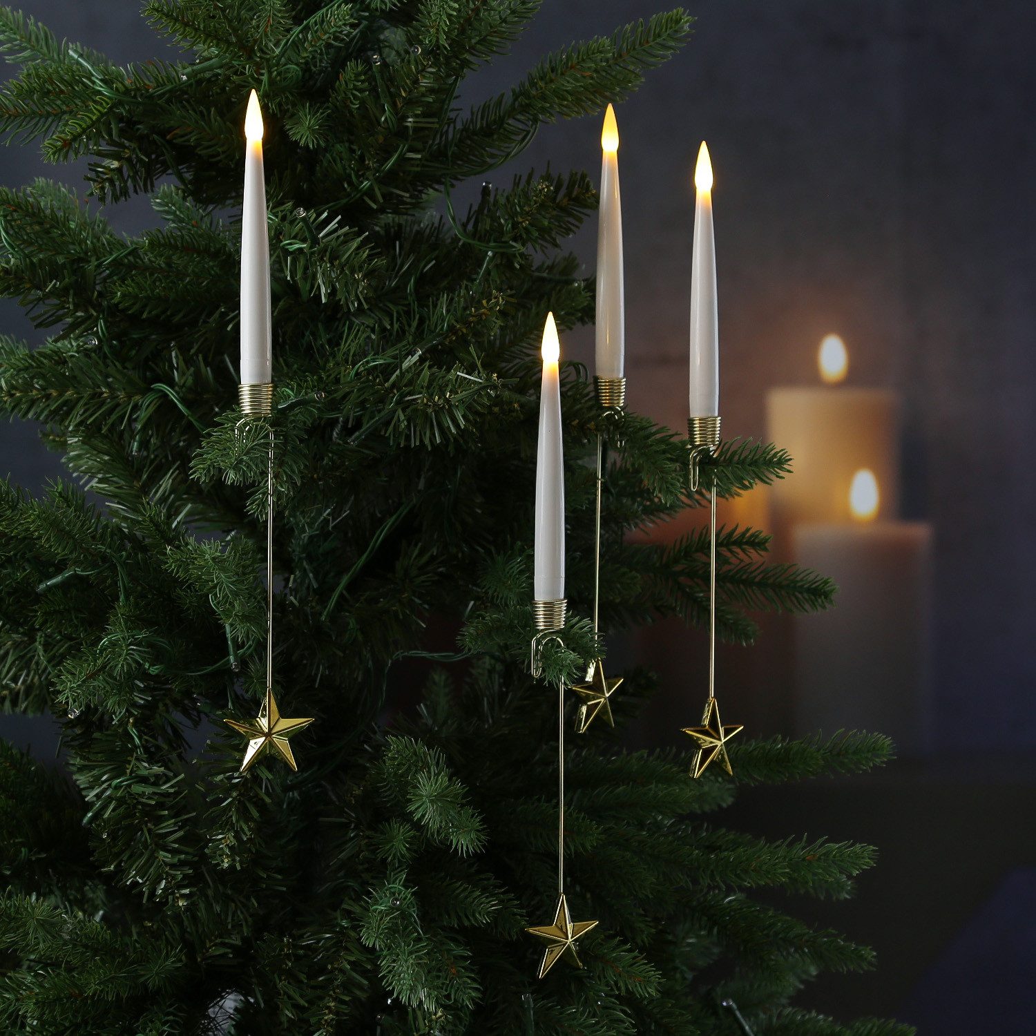 MARELIDA LED-Christbaumkerzen Baumkerzen 10 Weihnachtskerzen Baumbeleuchtun günstig online kaufen