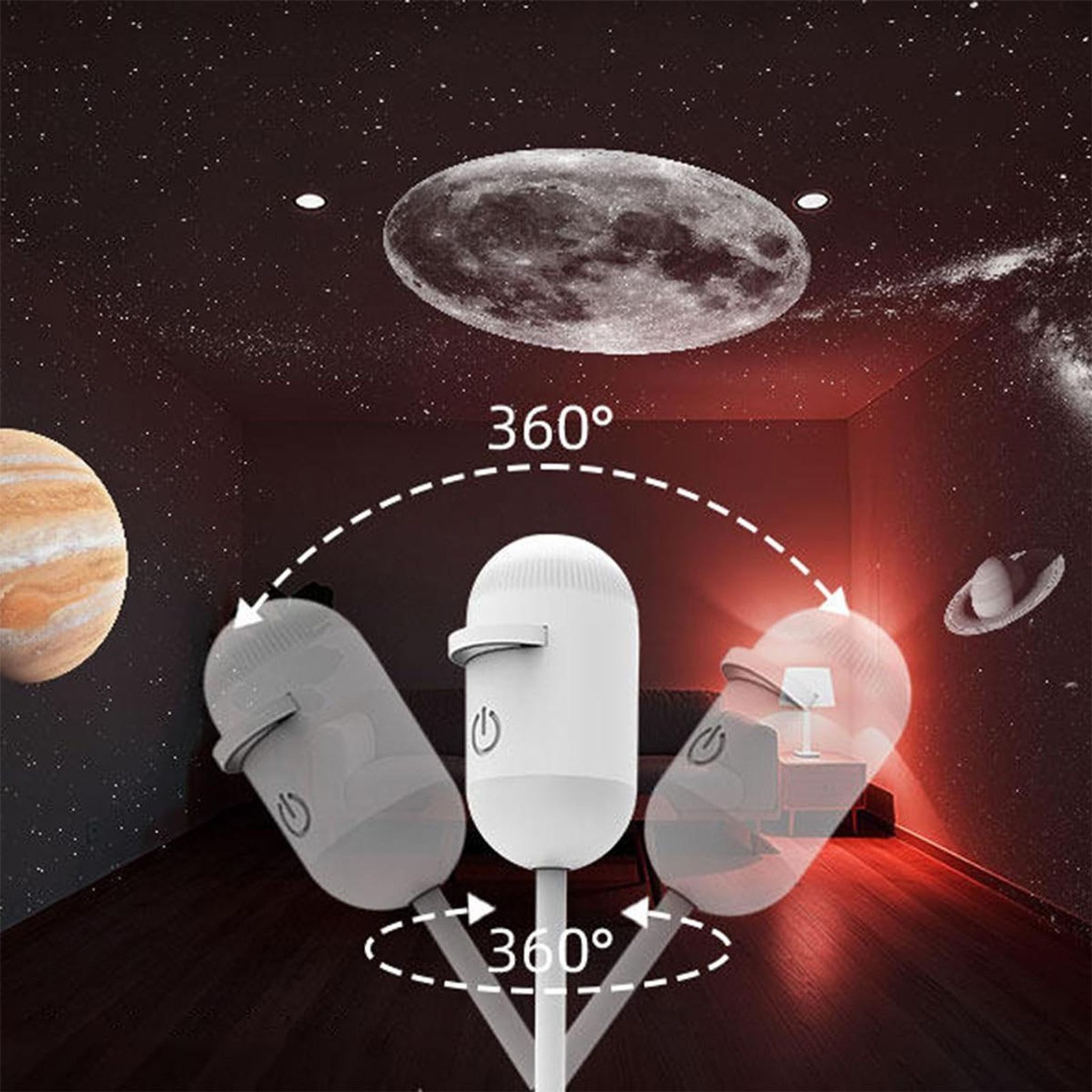 FELIXLEO LED-Sternenhimmel 2-in-1 Sternenhimmel Projektor mit Nachtlicht USB 12 Projektionen – Bild 3 von 5
