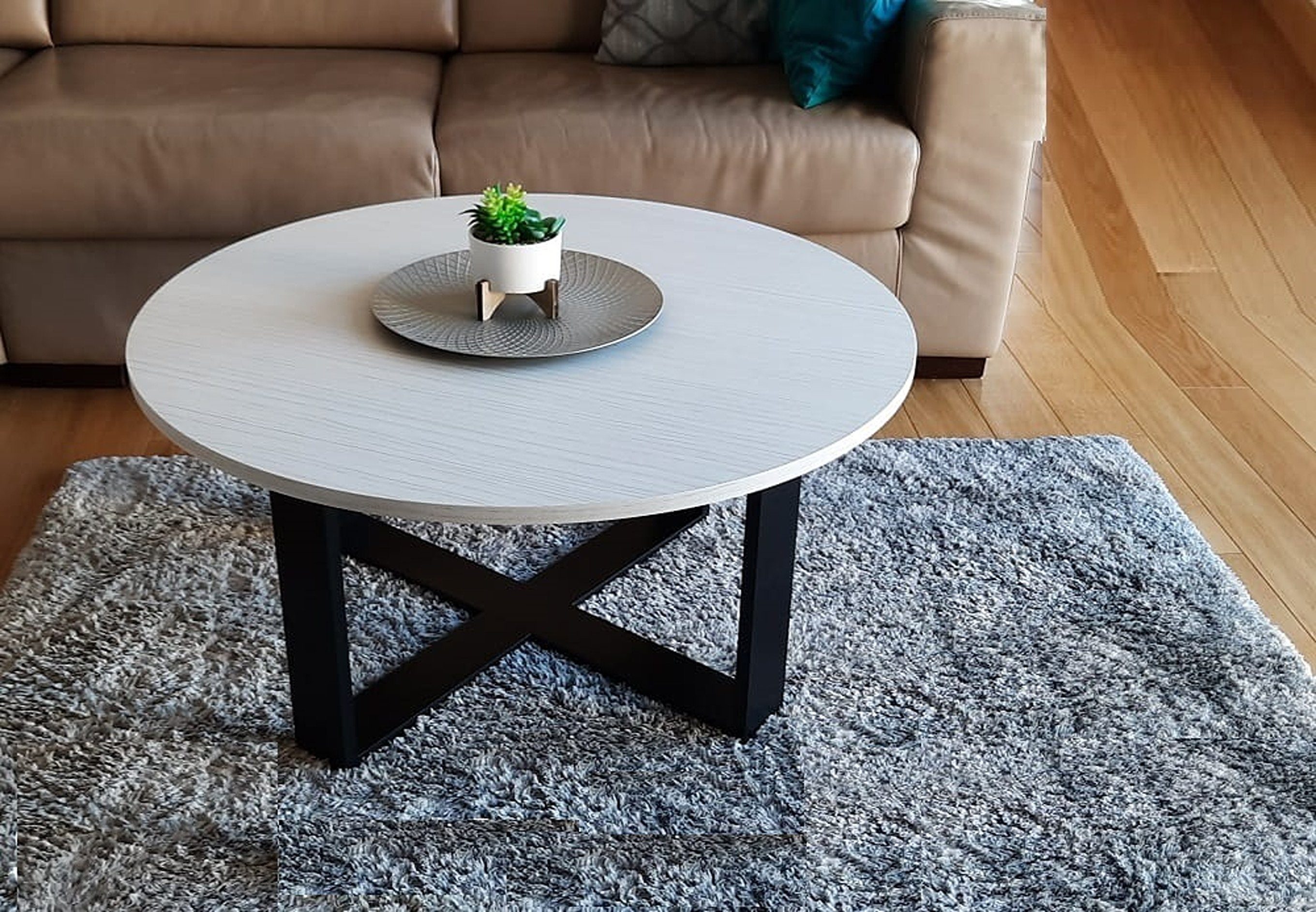 designimpex Couchtisch Design DA-333 rund Wohnzimmertisch günstig online kaufen