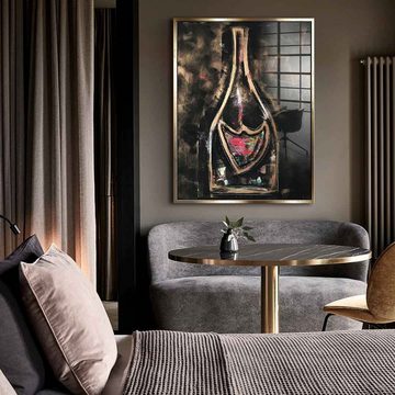 DOTCOMCANVAS® Acrylglasbild Bronze Champaign - Acrylglas, Acrylglasbild Champagner Dom Perignon Bronze Champaign luxus elegant