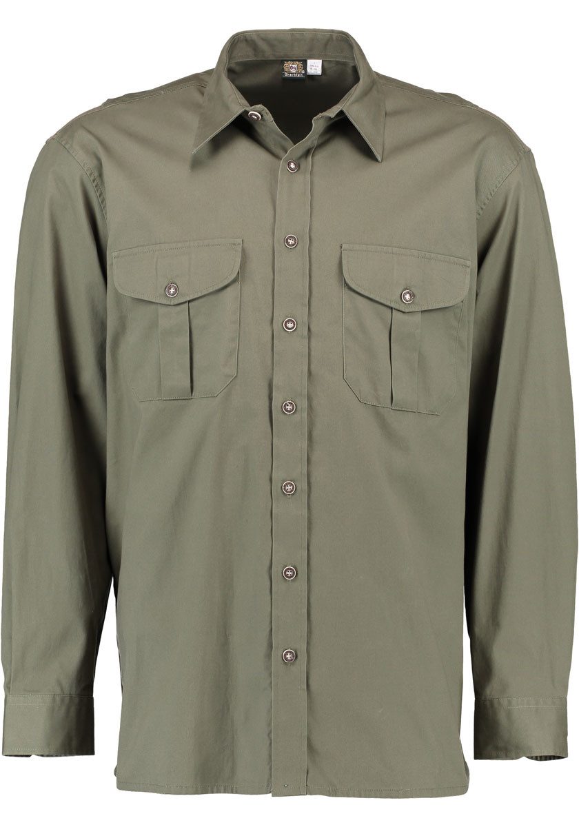OS Trachten Outdoorhemd Madaja Langarm Dehnzonen-Jagdhemd mit Blasebalgpatt günstig online kaufen