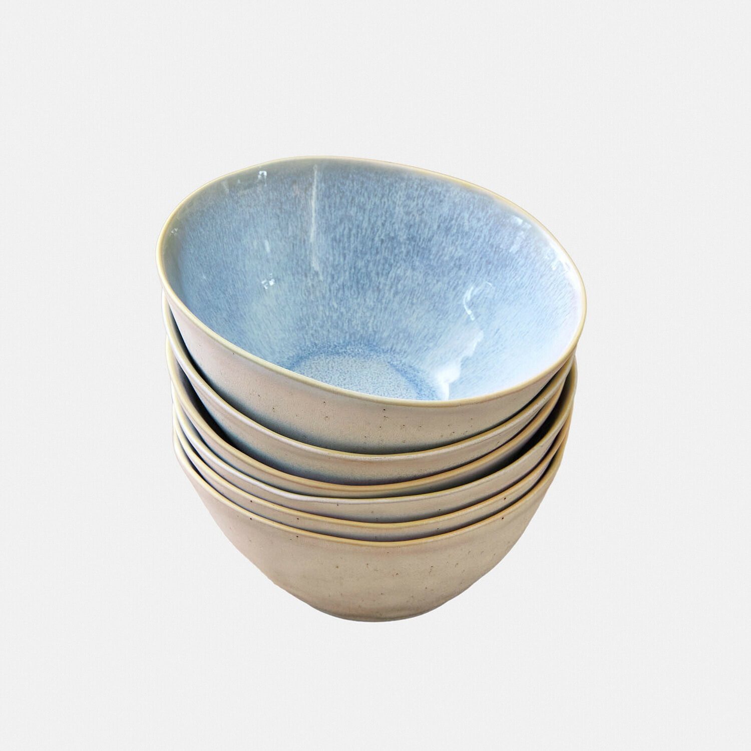 Mirabeau Geschirr-Set Schüssel 6er Set Vionette blau/weiß, Steinzeug