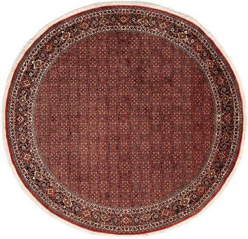 Orientteppich Perser - Bidjar rund - 250 x 250 cm - dunkelrot, morgenland, rund, Höhe: 15 mm, Wohnzimmer, Handgeknüpft, Einzelstück mit Zertifikat