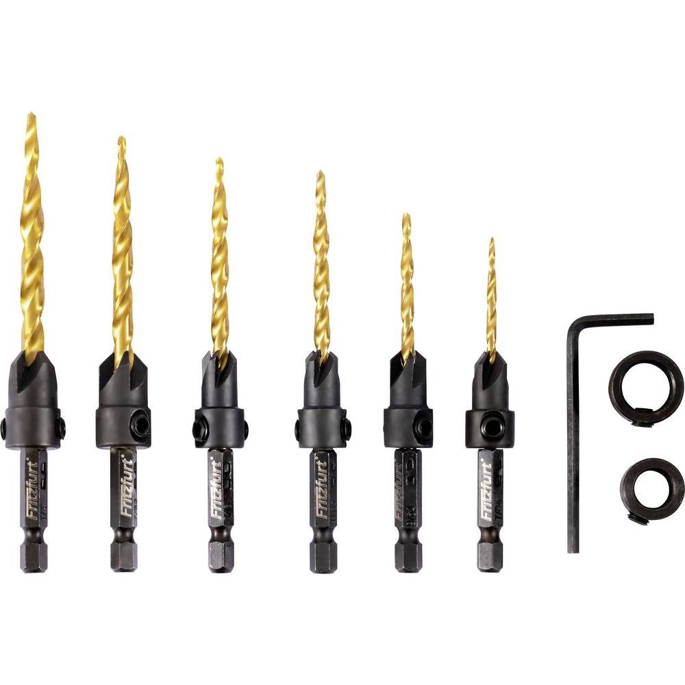 FRITZFURT Holzbohrer Holz-Fräsbohrer-Set 8teilig 4 mm, 6 mm, 8 mm, 10 mm, 12 mm, 14 mm