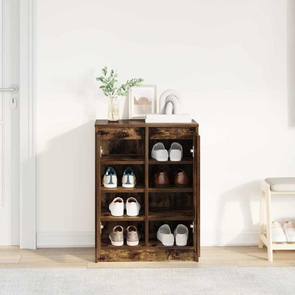 vidaXL Schuhregal Schuhschrank Räuchereiche 57x34x76 cm günstig online kaufen