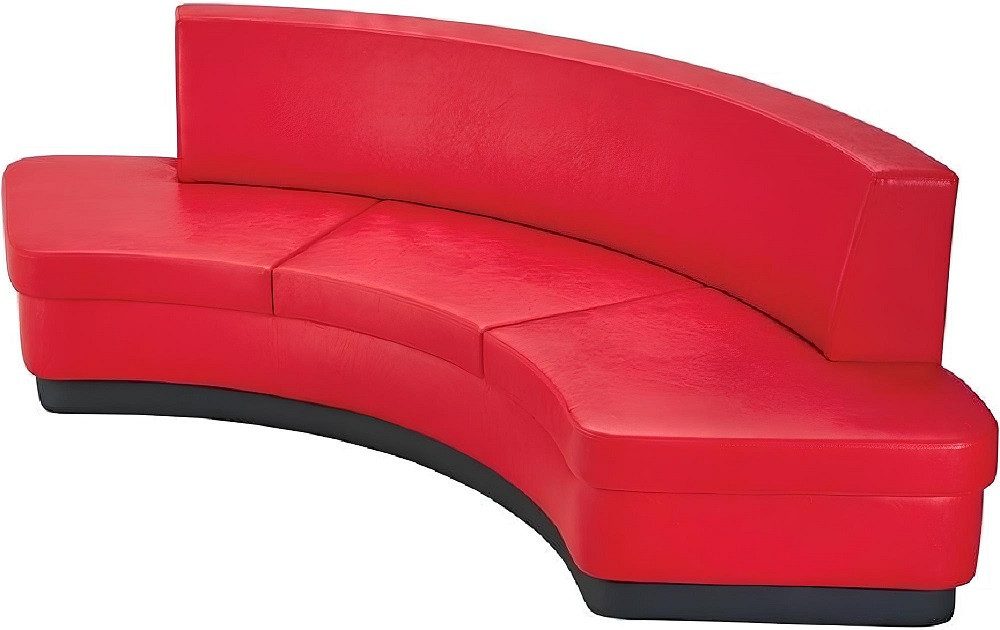 Xlmoebel 3-Sitzer Rotes Ledersofa mit modernem Design und gemütlichem Sitzkomfort, 3-Sitzer, Hergestellt in Europa