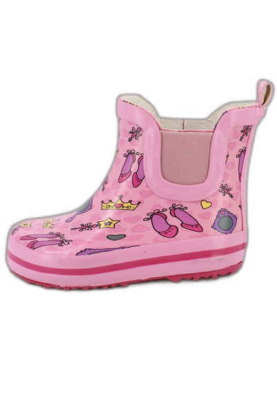 Beck Kleinkinder Gummistiefel Prinzessin Gummistiefel (wasserdichter Kurzstiefel aus Naturkautschuk, weich und flexibel) seitliche Gummi-Einsätze für leichtes An- und Ausziehen