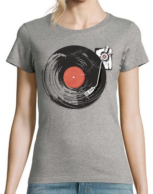 Youth Designz Print-Shirt Plattenspieler Damen T-Shirt mit modischem Print