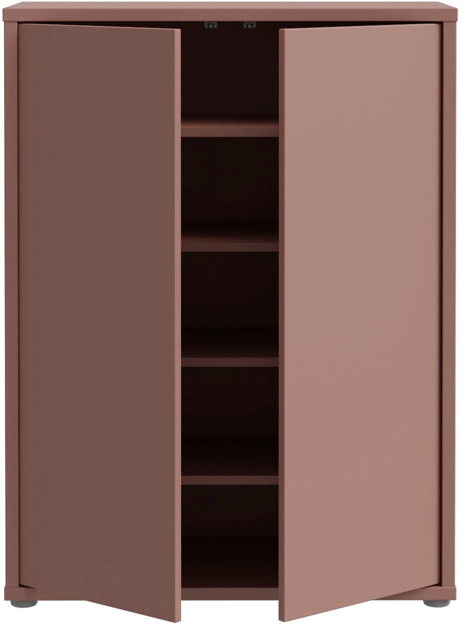 FORTE Schuhschrank Alice Springs, Schuhschrank, Platz für 15 Paar Schuhe, 2 Türen (B/H/T 74,5/99,1/34,9 cm) Stauraumschrank, Mehrzweckschrank, grifflose Front, Push to open