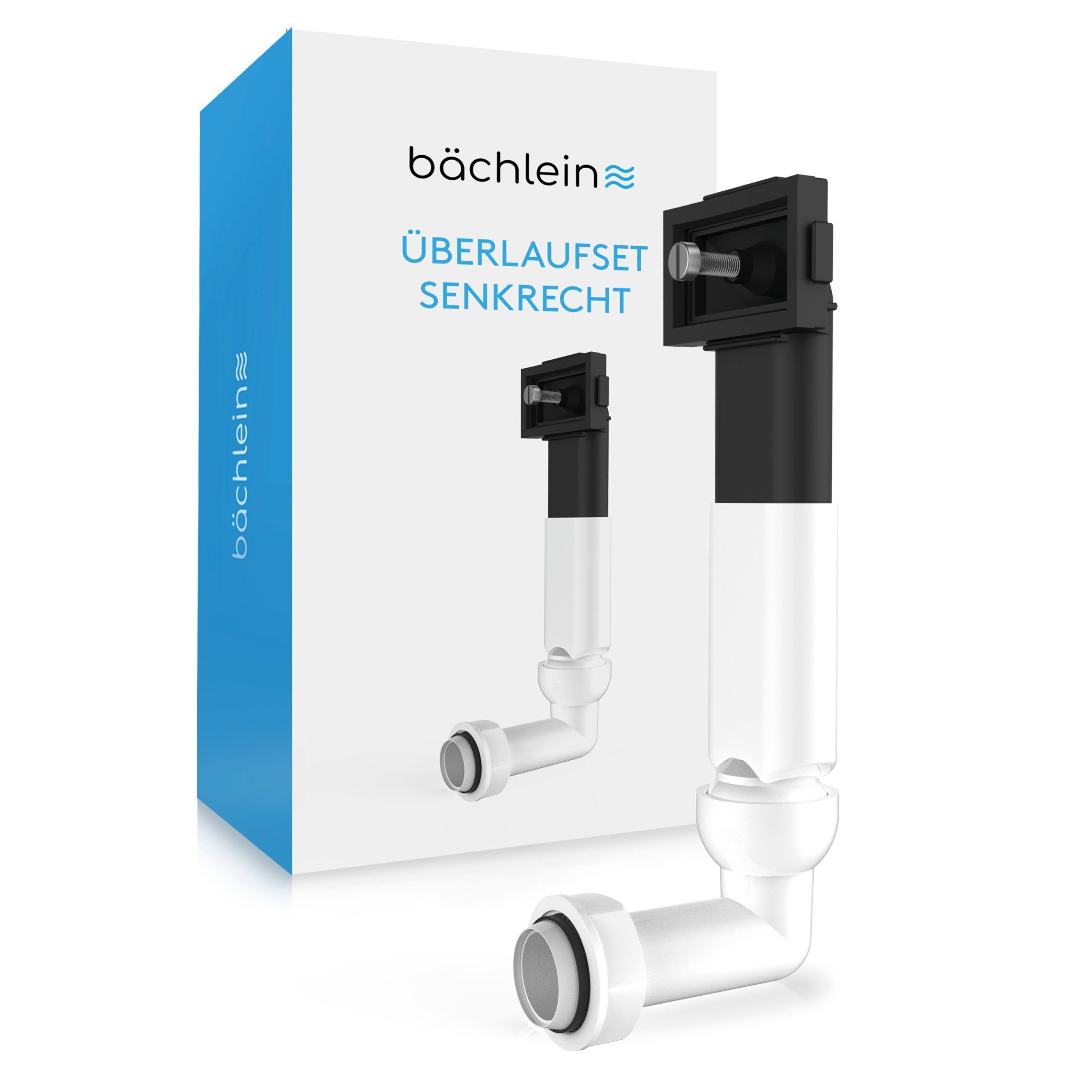 Bächlein Ab- und Überlaufgarnitur Überlaufset Küchenspüle senkrechte oder waagerechte Ausführung, Ablauf Überlauf senkrecht oder waagerecht, [G 1''", Set