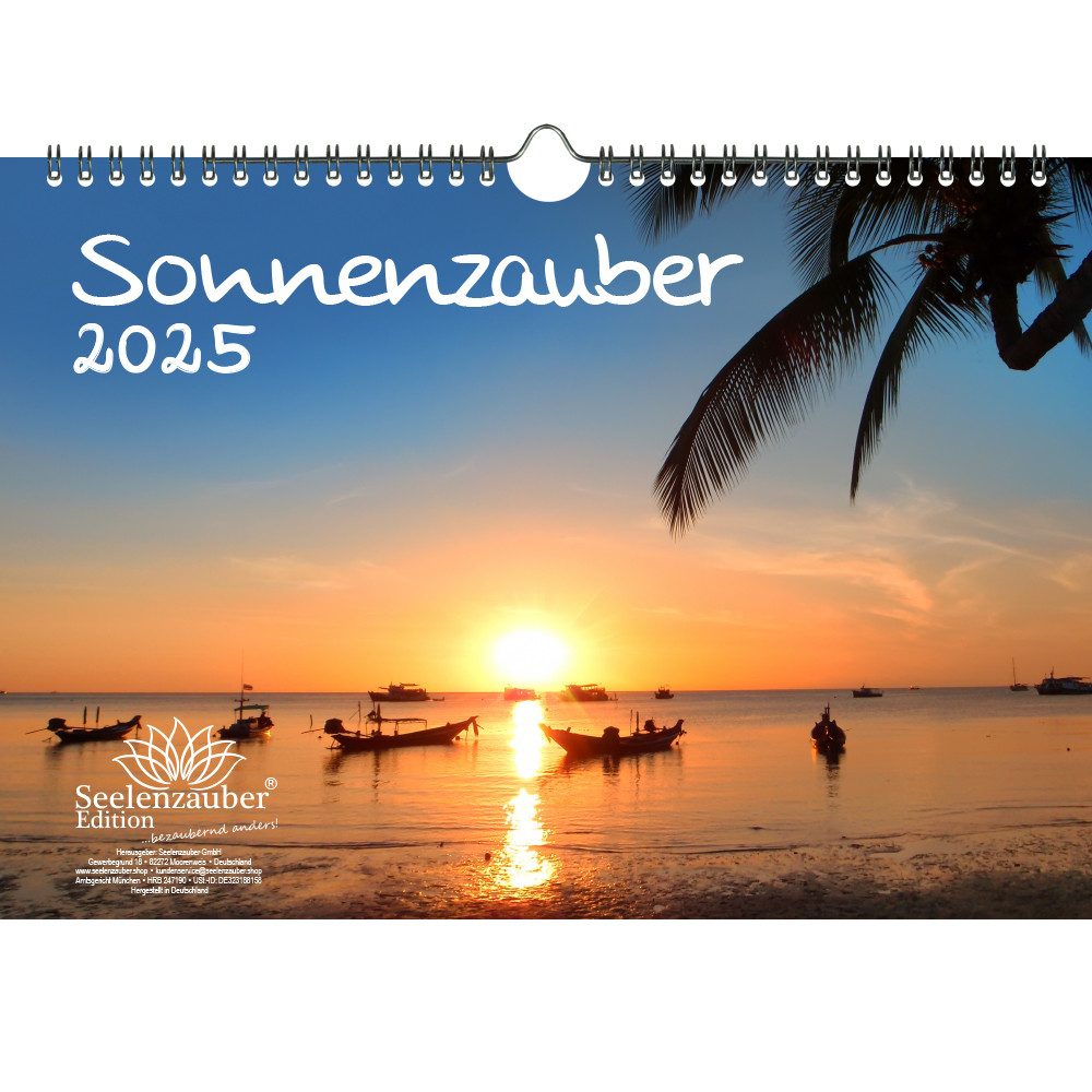 Seelenzauber Wandkalender Sonnenzauber DIN A4 Kalender für 2025 Sonne