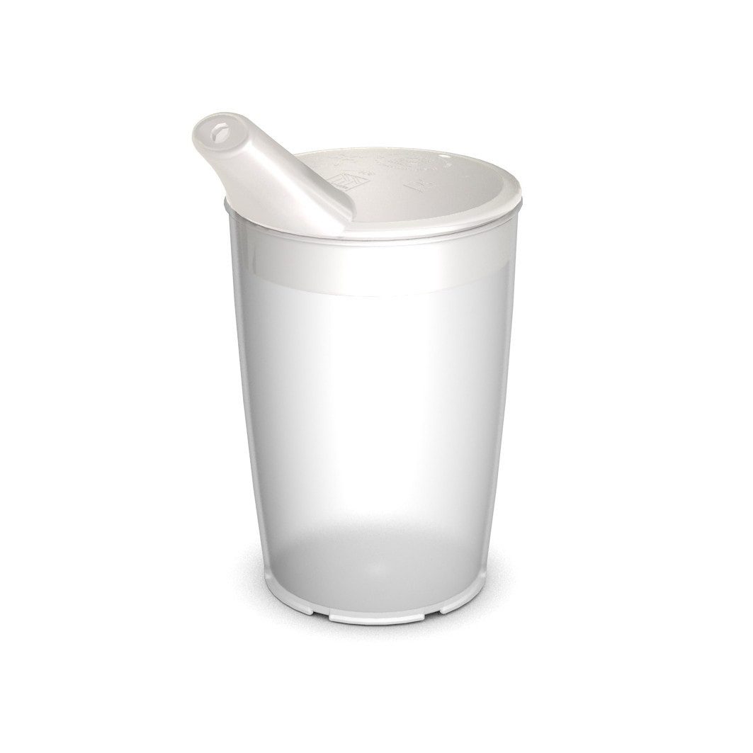 Ornamin Schnabelbecher Pflegebecher mit Schnabelaufsatz/Trinkaufsatz, 2-tlg., Kunststoff, Trinkhilfe l Alltagshilfe l BPA-frei l bruchstabil l Made in Germany