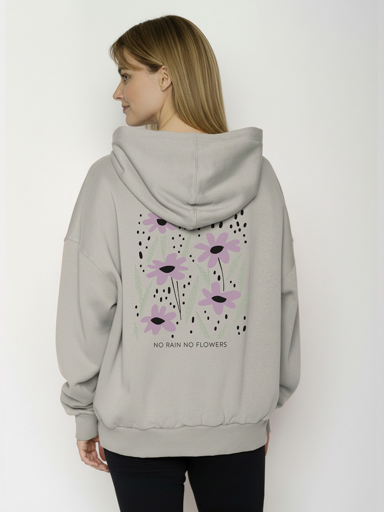 GreenBomb Hoodie Mello No Rain (1) weitgeschnittener Hoodie, Oversized Fit, aufgesetzte Fronttasche