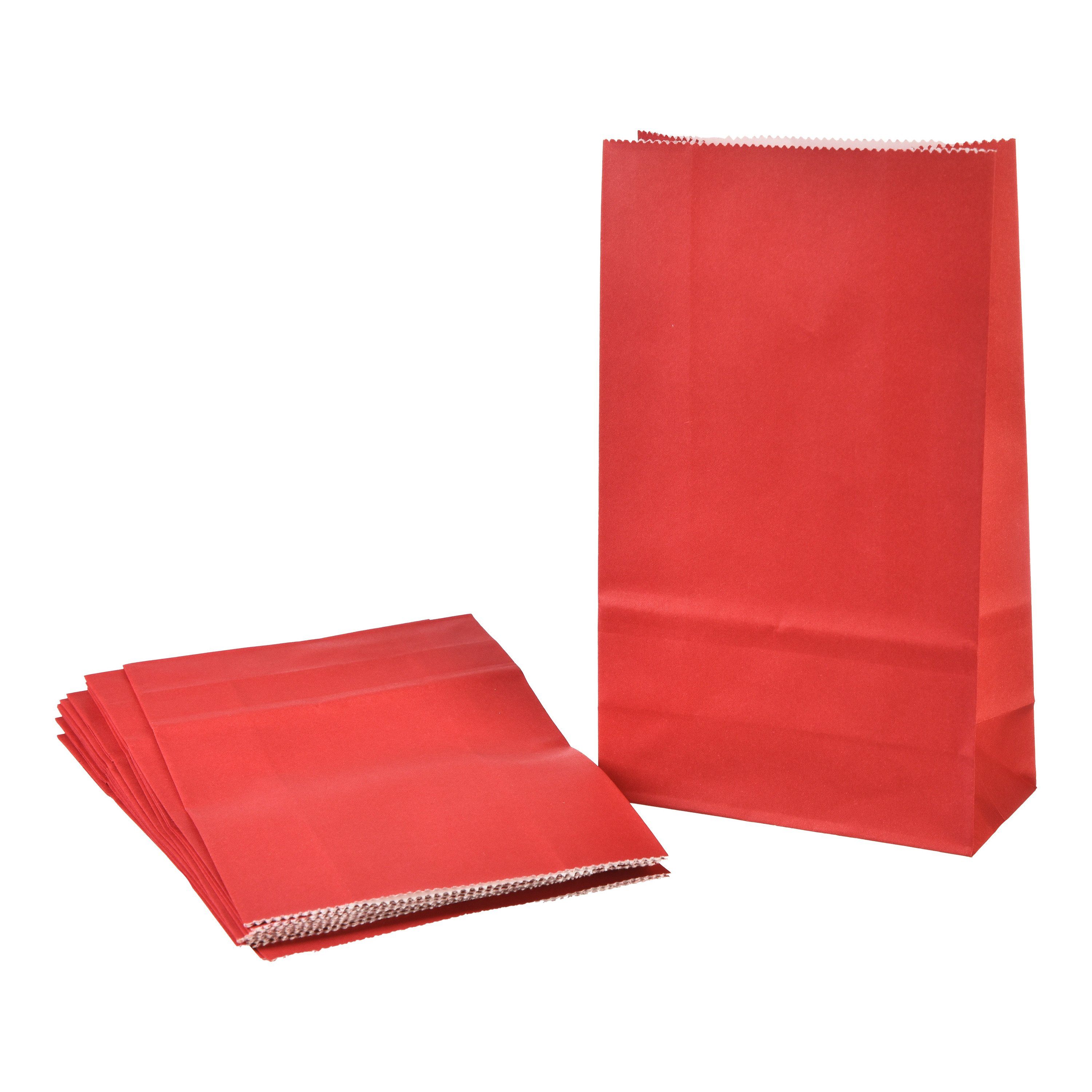 Depot Tragetasche Papiertüten Uni (Packung), aus Papier Rot