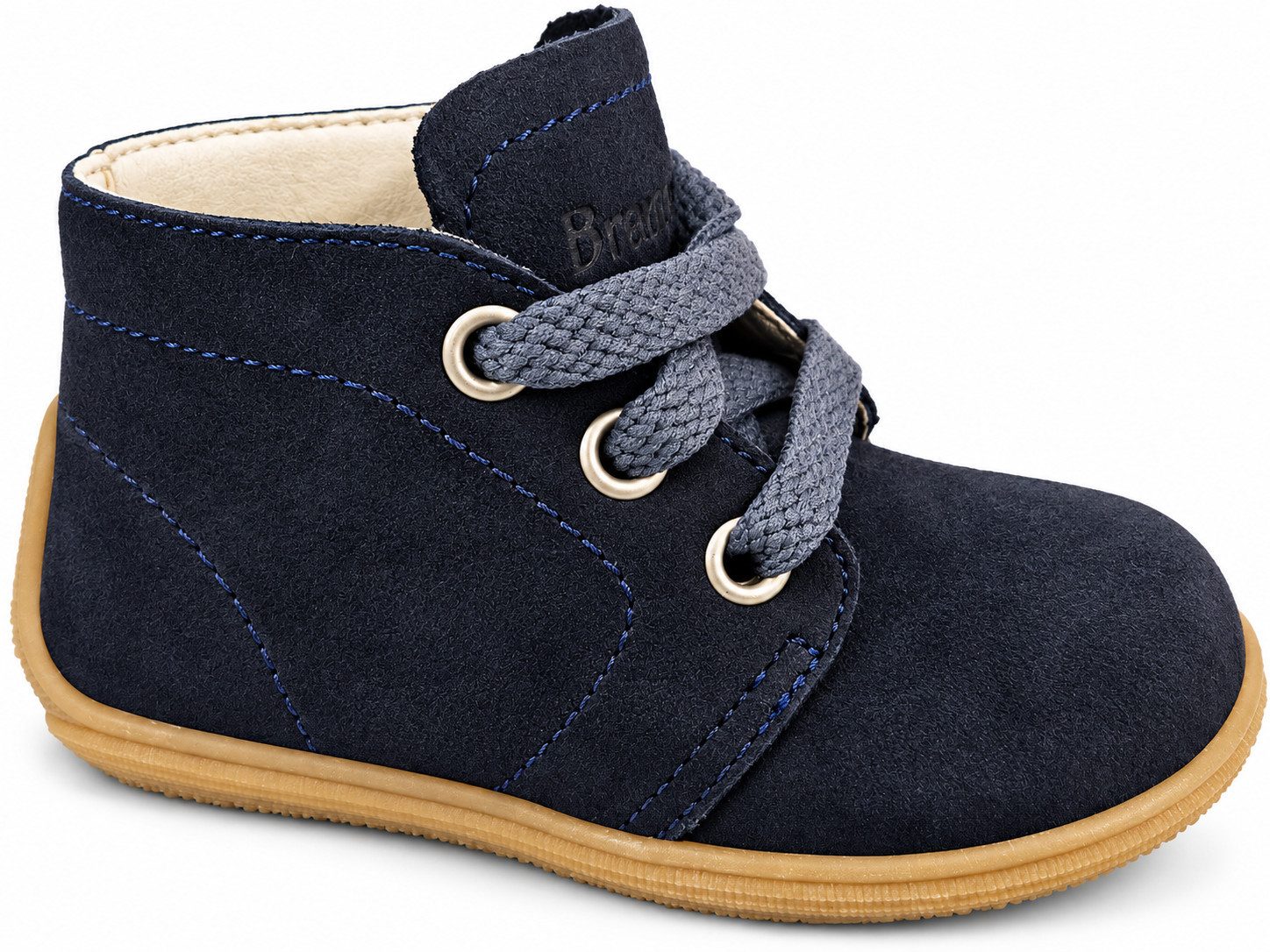 Braqeez Sunny Start Dark Blue 418065 Lederschuh Schnürer Lauflernschuh aus echtem Leder