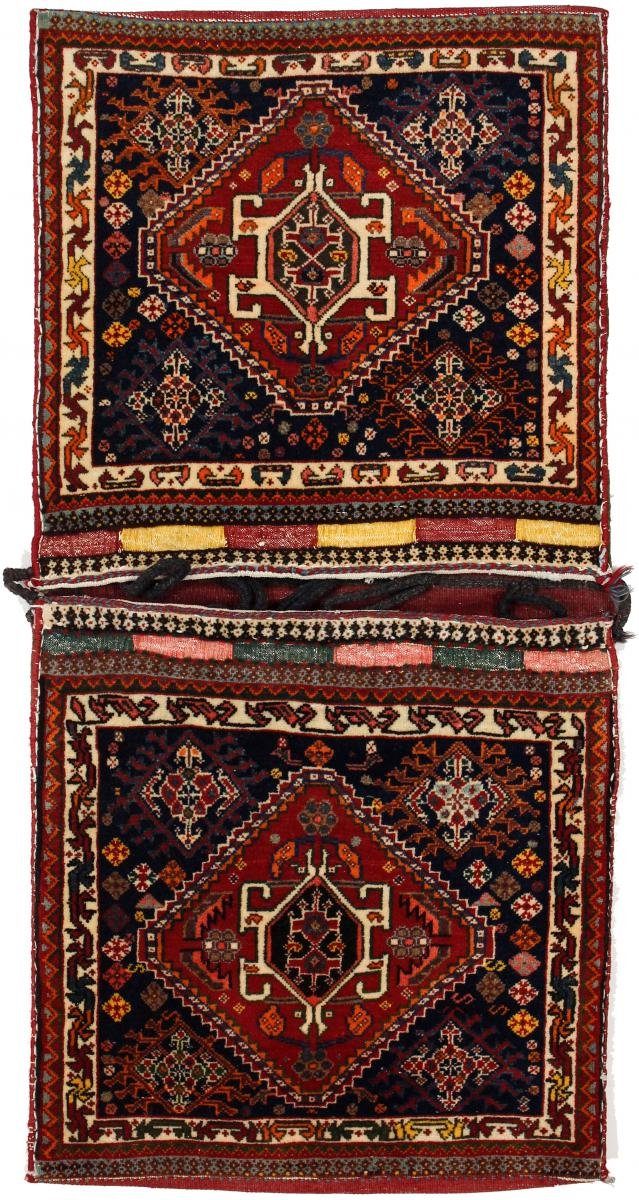 Orientteppich Ghashghai Alt Tasche 81x131 Handgeknüpfter Orientteppich, Nain Trading, rechteckig, Höhe: 12 mm