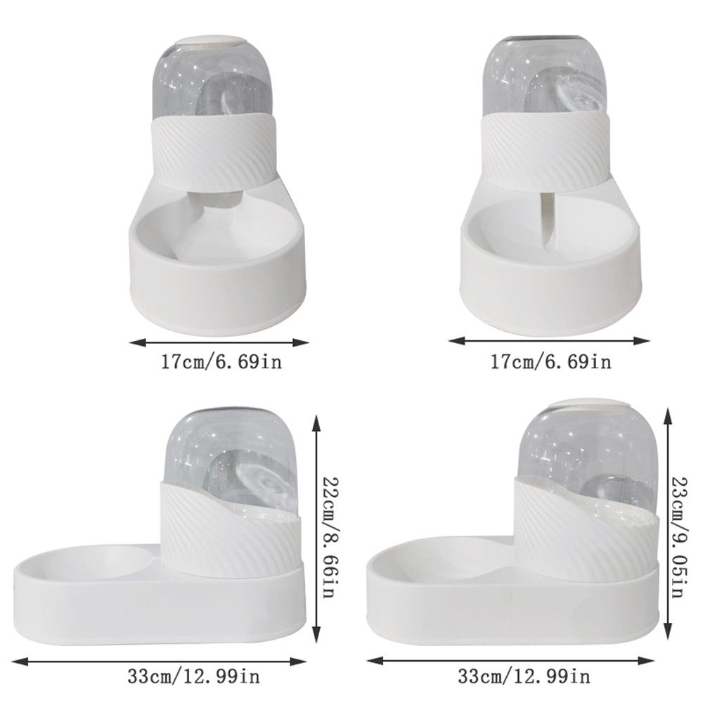 Luismia Futter- & Wasserspender Set Zum Aufhängen – 1 Liter, Automatisch, Für Kleintiere (Katze, Hund, Kaninchen)