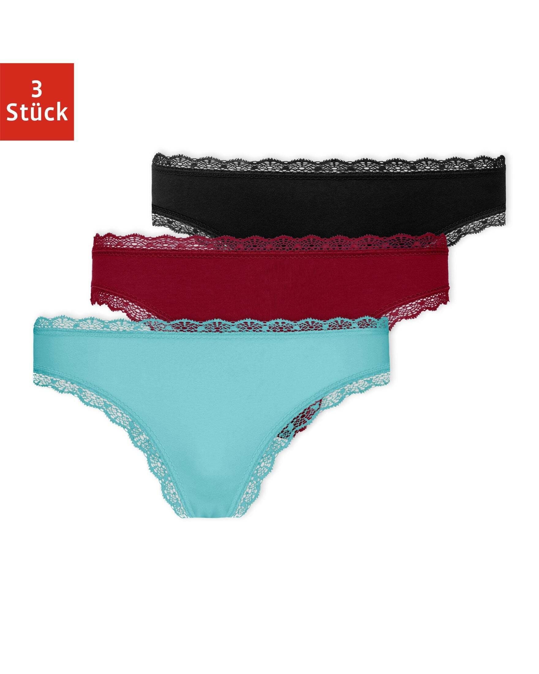 SNOCKS Tanga »Unterwäsche Damen String Unterhosen« (3 Stück) aus  Bio-Baumwolle mit Spitze, unsichtbar unter deiner Kleidung online kaufen |  OTTO
