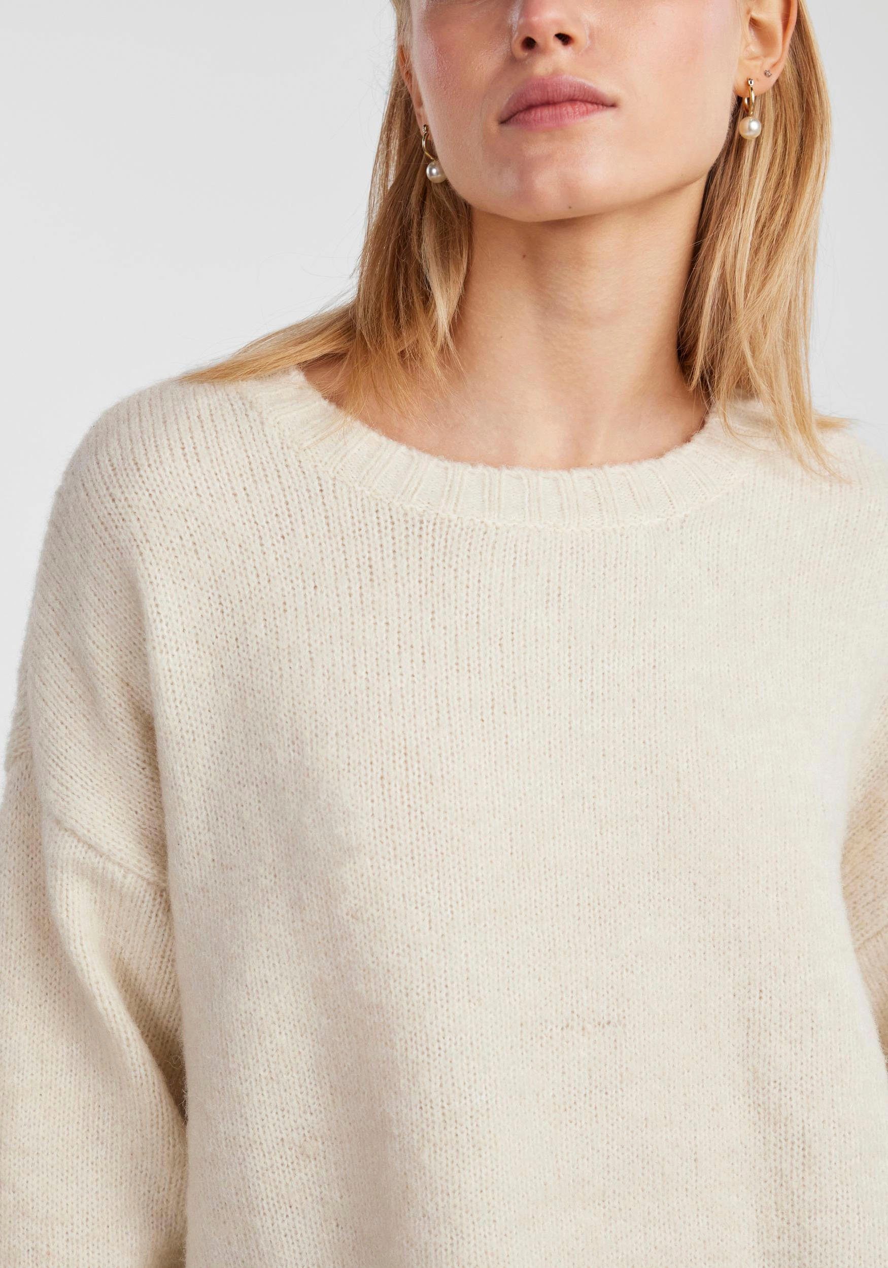 Oversized BC LOOSE KNIT Strickpullover NOOS PCNANCY pieces Birch O-NECK LS