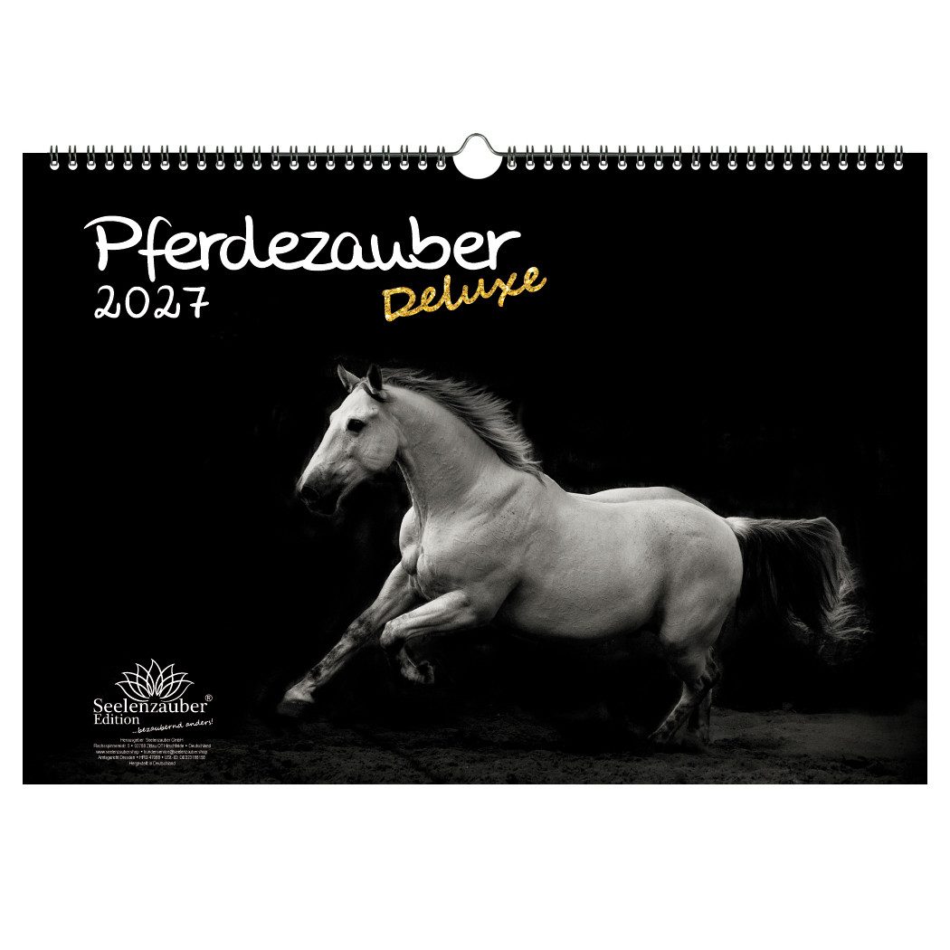 Seelenzauber Pferdezauber DELUXE DIN A3 Kalender für 2027 Pferde - Seelenzauber