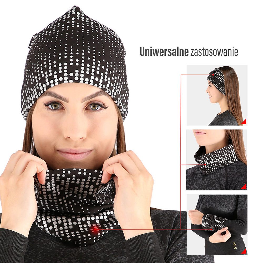 Nils Multifunktionstuch Schlauchtuch Halstuch Bandana, (Spar-Set, 1-St. 23 x 25 cm dehnbar), reflektierend, dehnbar, vielseitig tragbar