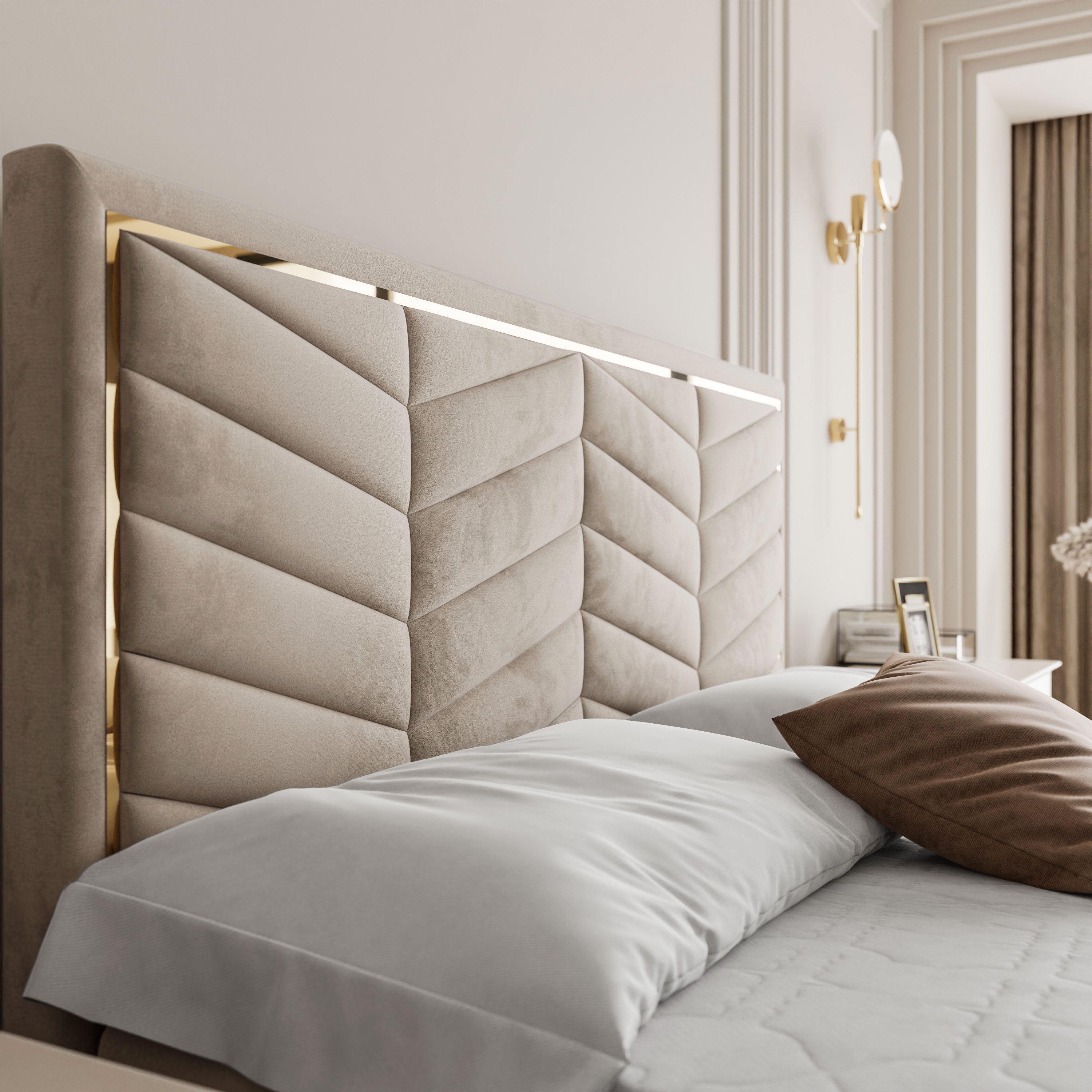 Lookway Boxspringbett mit Bettkasten und Topper AURORA (Bett mit topper), 140/160/180x200 – Bild 3 von 5