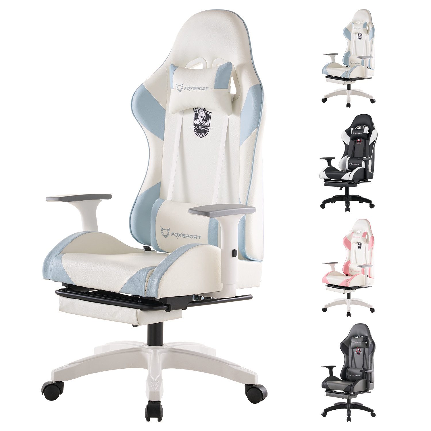 IKIDO Gaming-Stuhl inkl. Rücken- & Nackenkissen, ergonomischer Bürostuhl (C günstig online kaufen