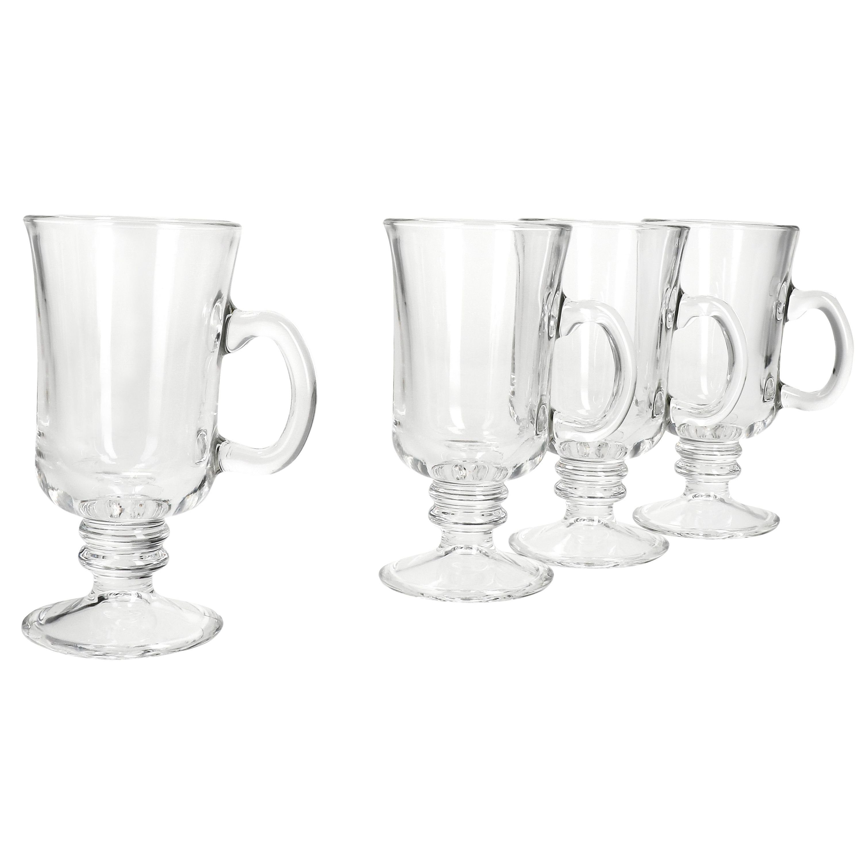 MamboCat Latte-Macchiato-Glas 4x Irish Coffee Gläser mit Henkel 180ml Tee-Glas Kaffee-Gläser, Glas