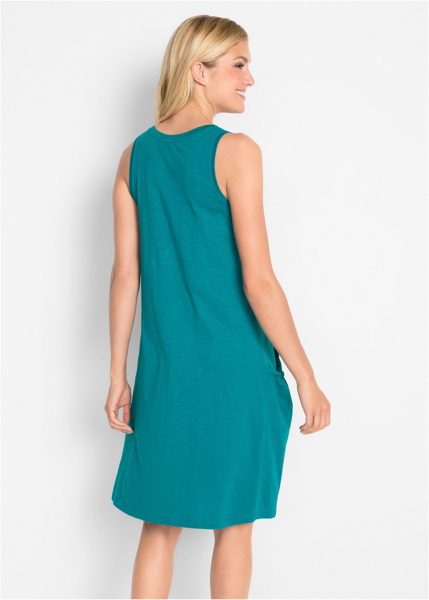 bonprix Jerseykleid Baumwoll-Jerseykleid mit Taschen günstig online kaufen