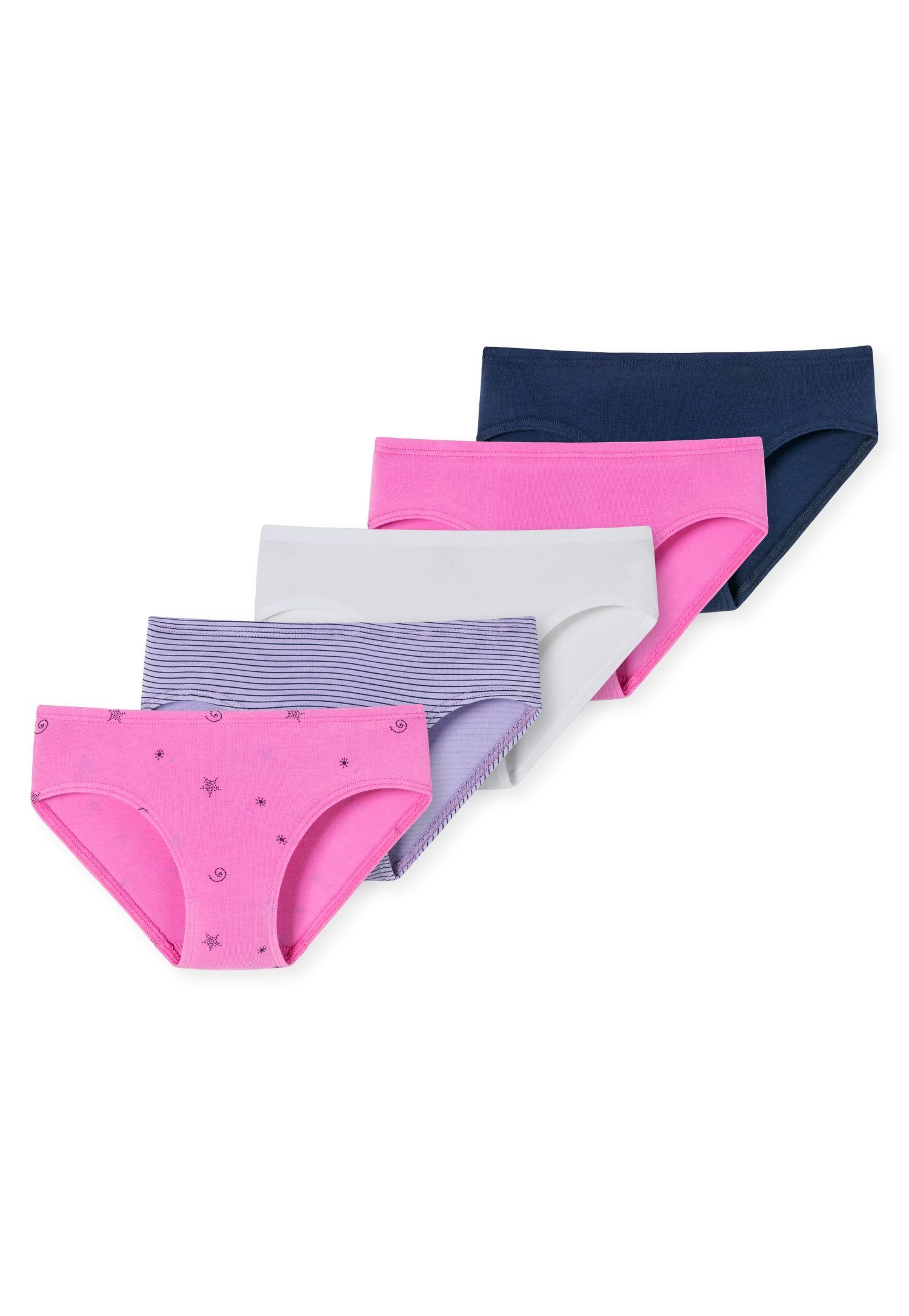 Schiesser Slip (5er-Pack) mit Softbund pink/violett | Klassische Slips