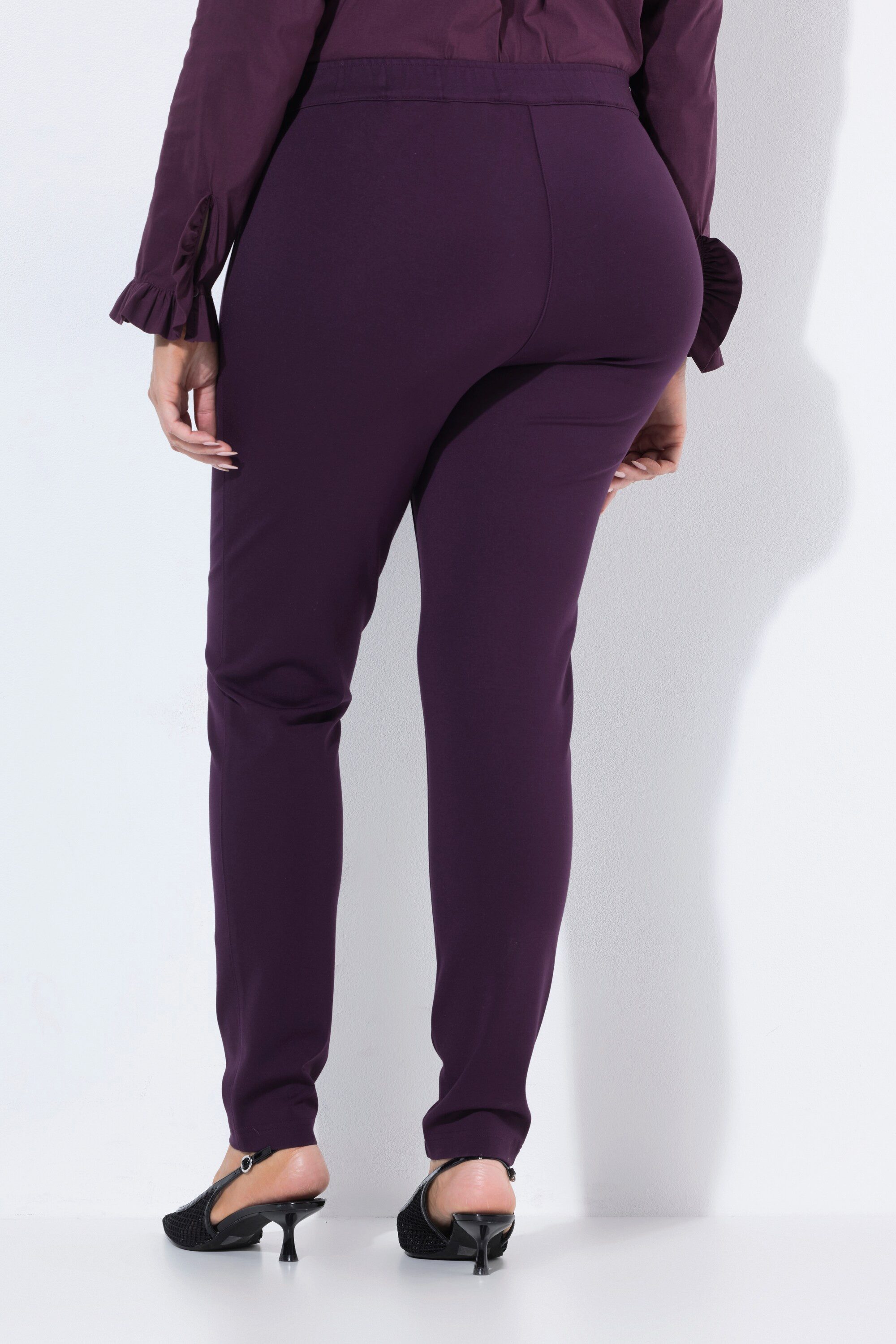 Ulla Popken Funktionshose Punto-Hose Sienna schmales Bein Elastikbund