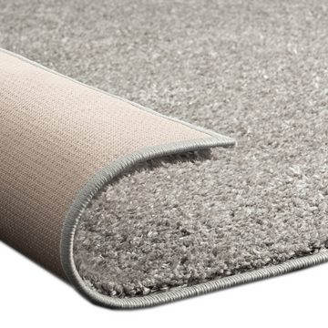 Teppich Waschbarer Shaggy Teppich für Badezimmer – rutschfest – in grau, Carpetia, rechteckig, Höhe: 25 mm, Je Licht heller / dunkler erscheinend, Geeignet für Fußbodenheizung, Waschbar