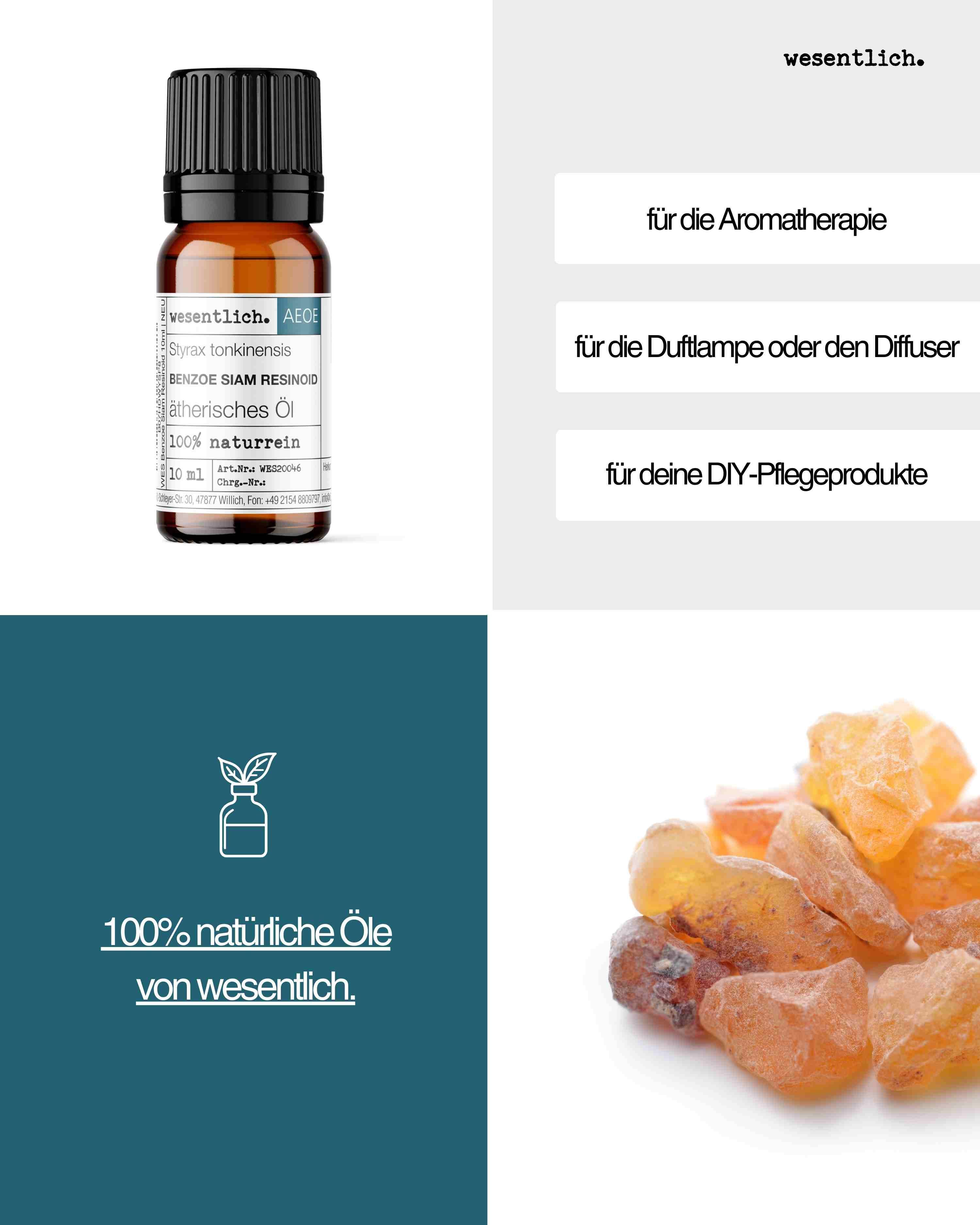 wesentlich. Duftöl Benzoe Siam Resinoid 10ml - ätherisches Öl