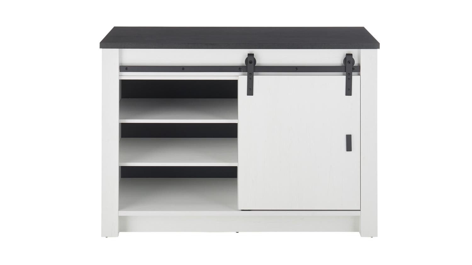 Möbel Akut Spülenschrank Spültisch Sherwood Küchenschrank Pinie weiß 1 Tür 133 cm