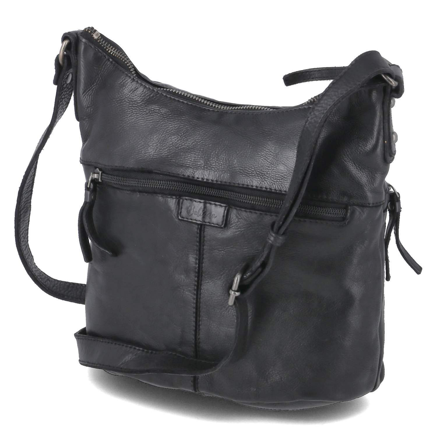 Beliana Handtasche Beliana BEL9177-01 Damen Umhängetaschen Glattleder schwarz