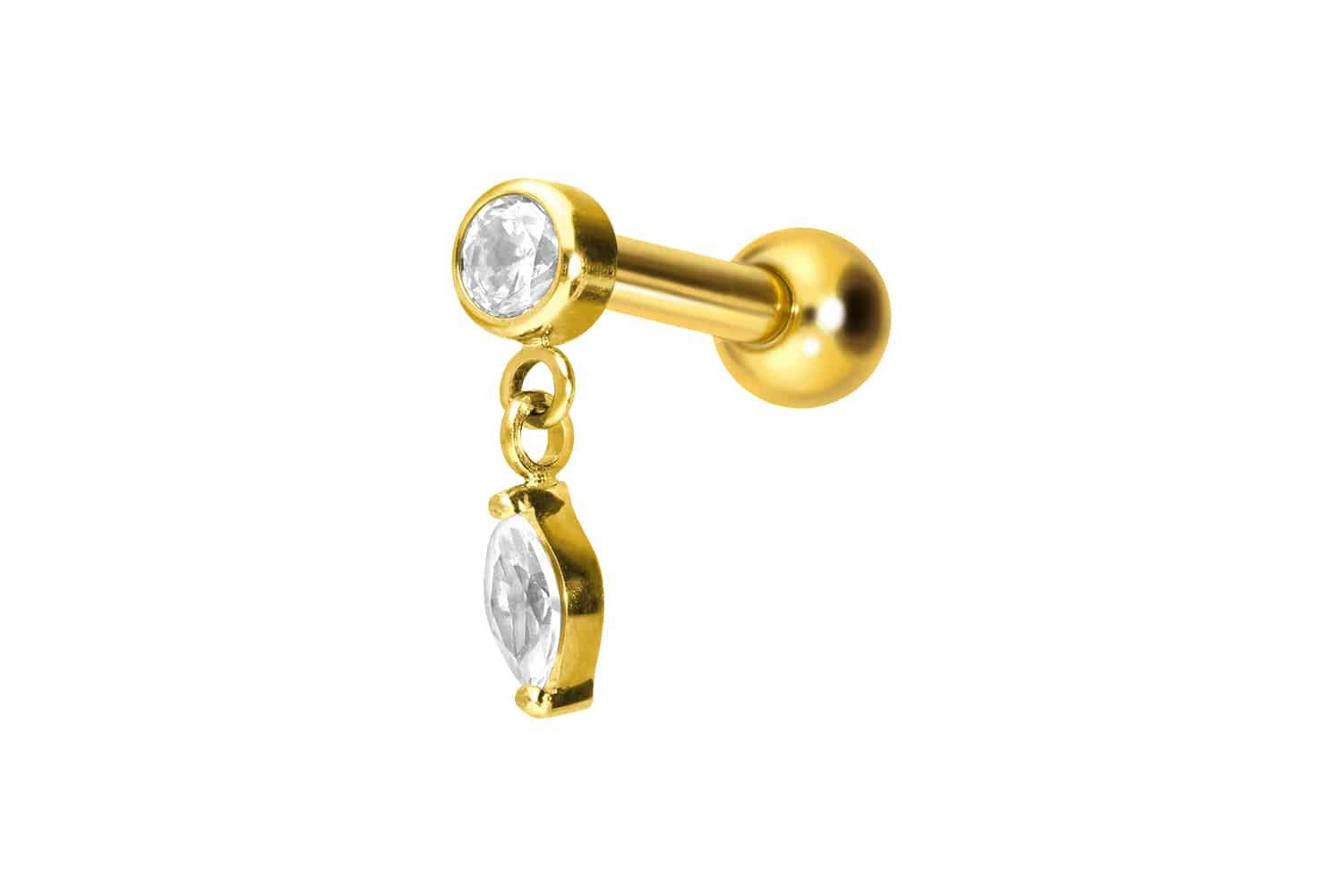 PIERCINGLINE Single-Ohrstecker Titan Ohrpiercing mit Innengewinde günstig online kaufen