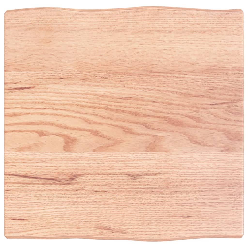 furnicato Tischplatte 40x40x2 cm Massivholz Eiche Behandelt Baumkante (1 St)