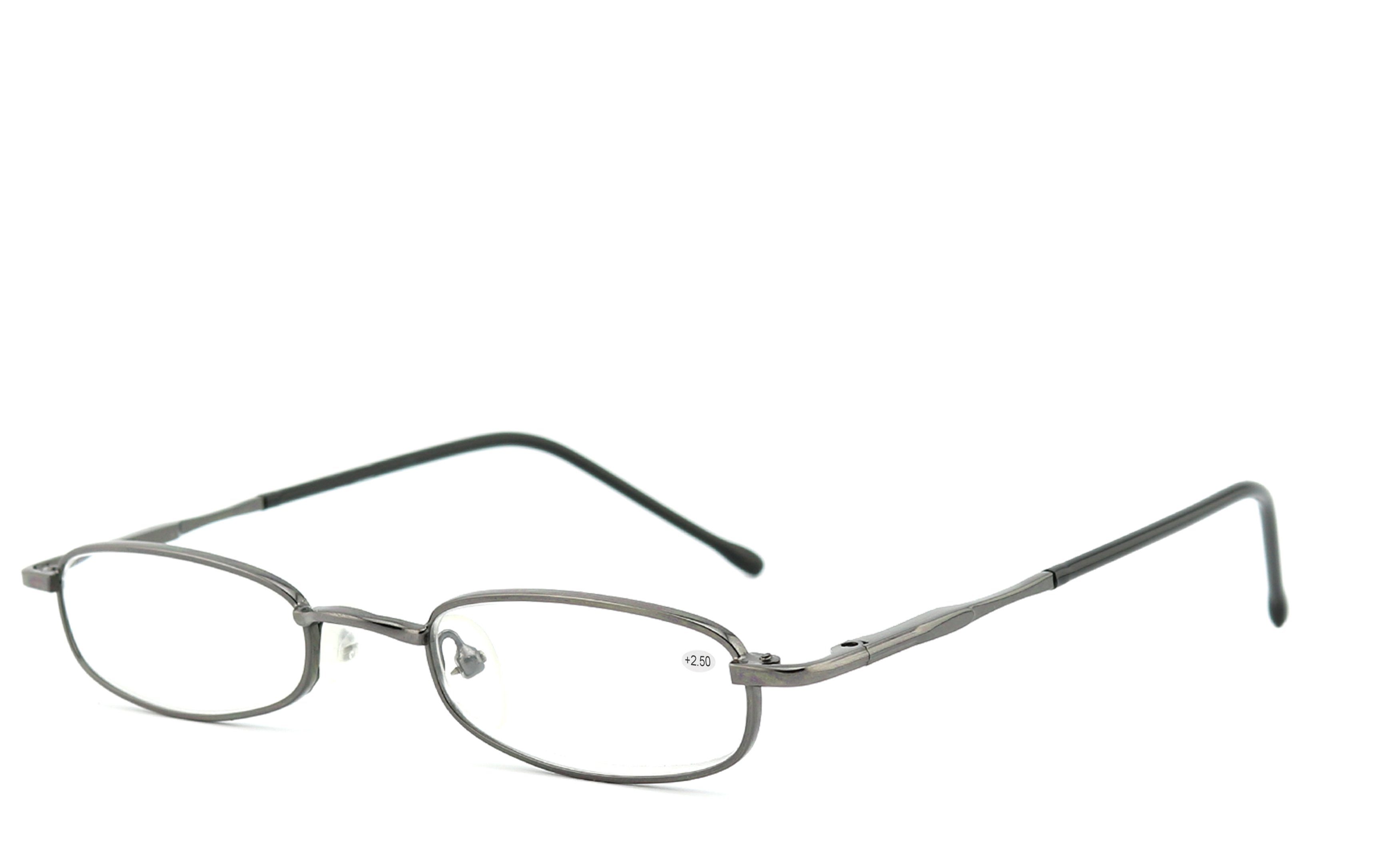 EYESTUFF Lesebrille Lesebrille schwarz-chrom, Flex-Scharnieren Brillenbügel hochwertigen mit