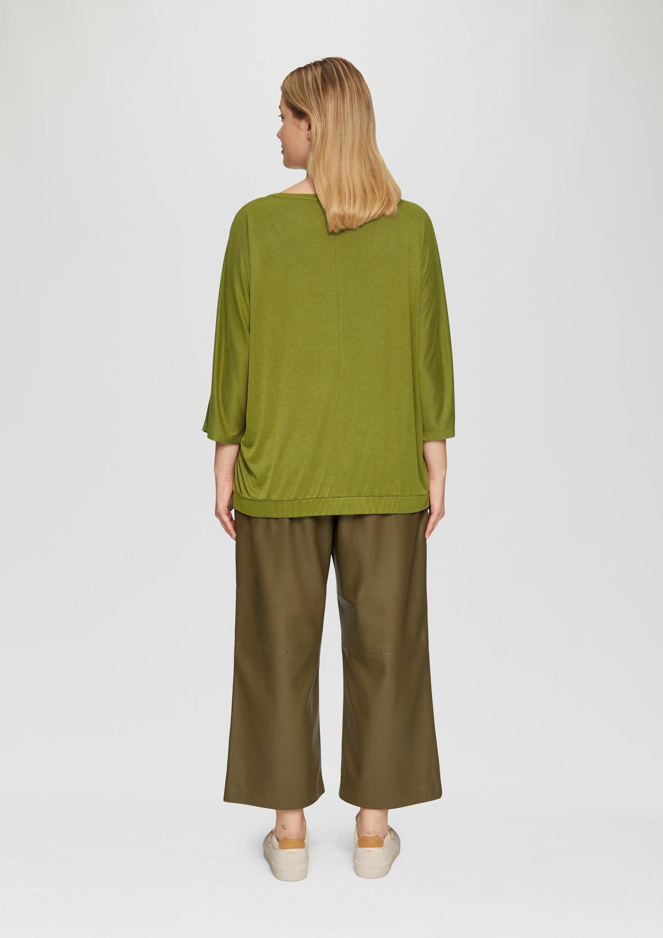 s.Oliver 3/4-Arm-Shirt T-Shirt O-Shape-Shirt mit Fledermausarm