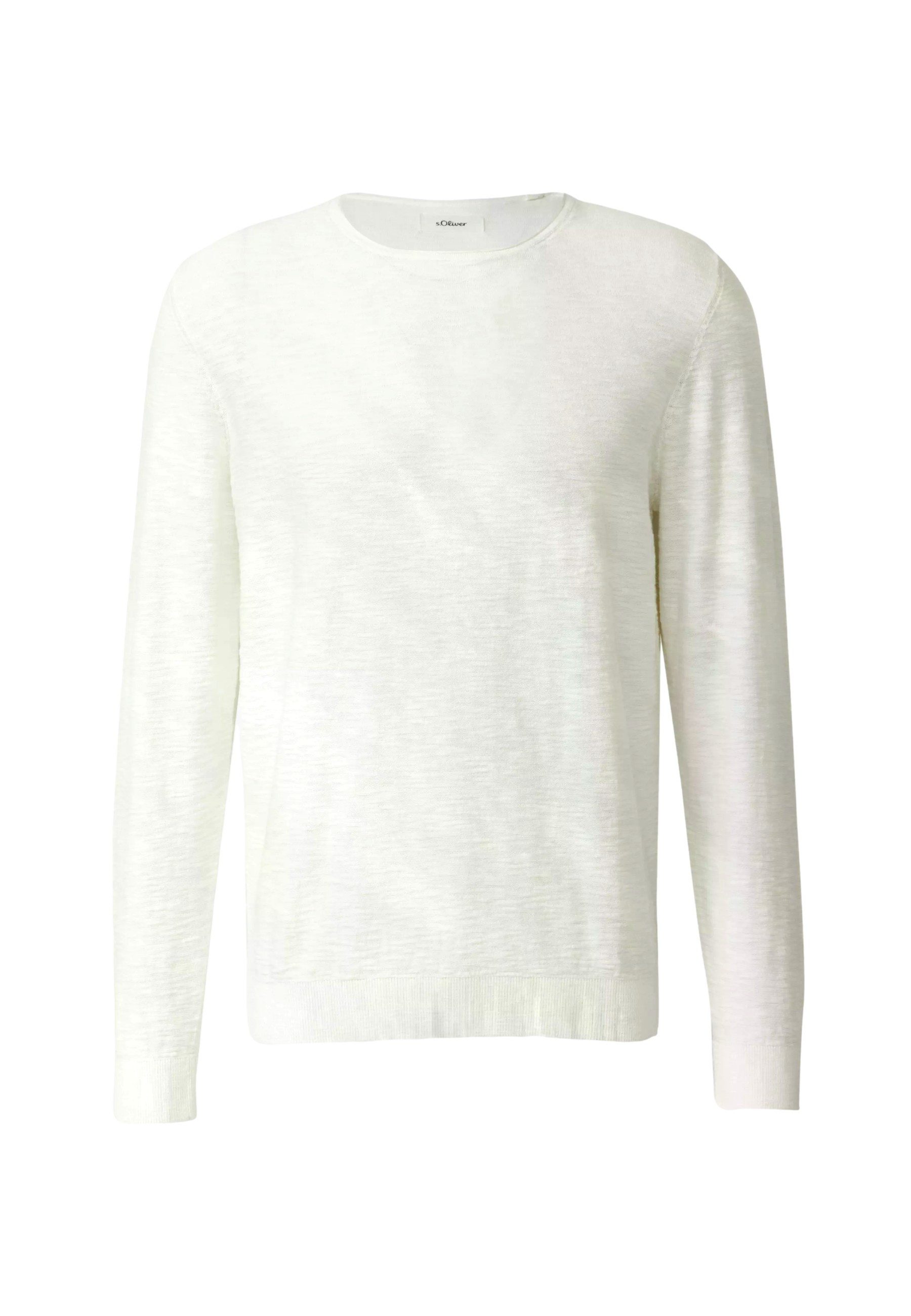 s.Oliver Strickpullover Pullover Strickpullover Rundhalsausschnitt (1-tlg)